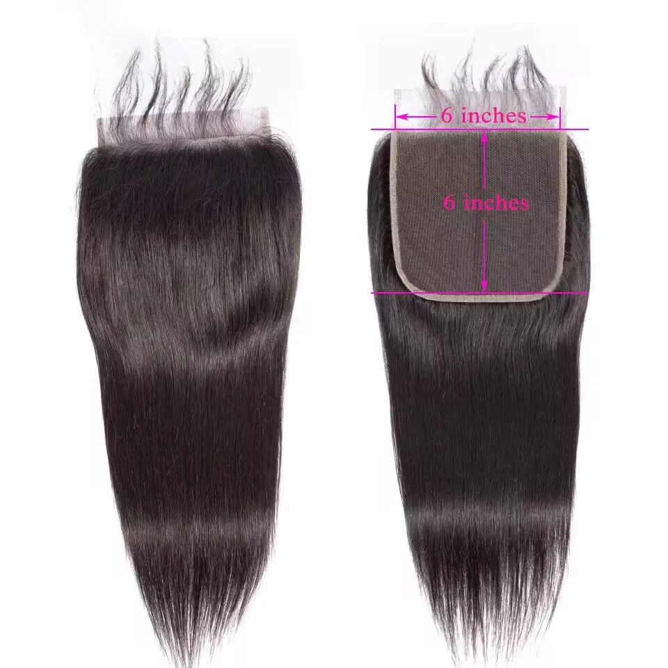 

6x6 Closure Straight Closure Brazilian Human Hair Closure Remy Hair Weaving 6x6 Lace Closure Cheap Hair For Women