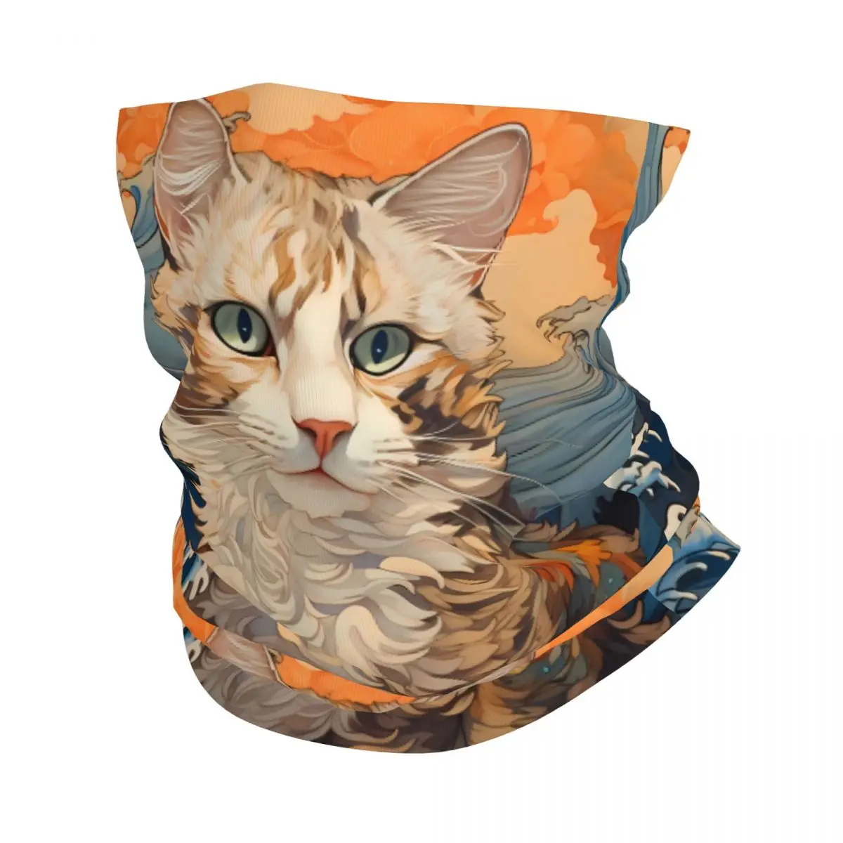 

Cool Warrior Cat (1) Scarf Neckerchief Neck Face Mask Polyester