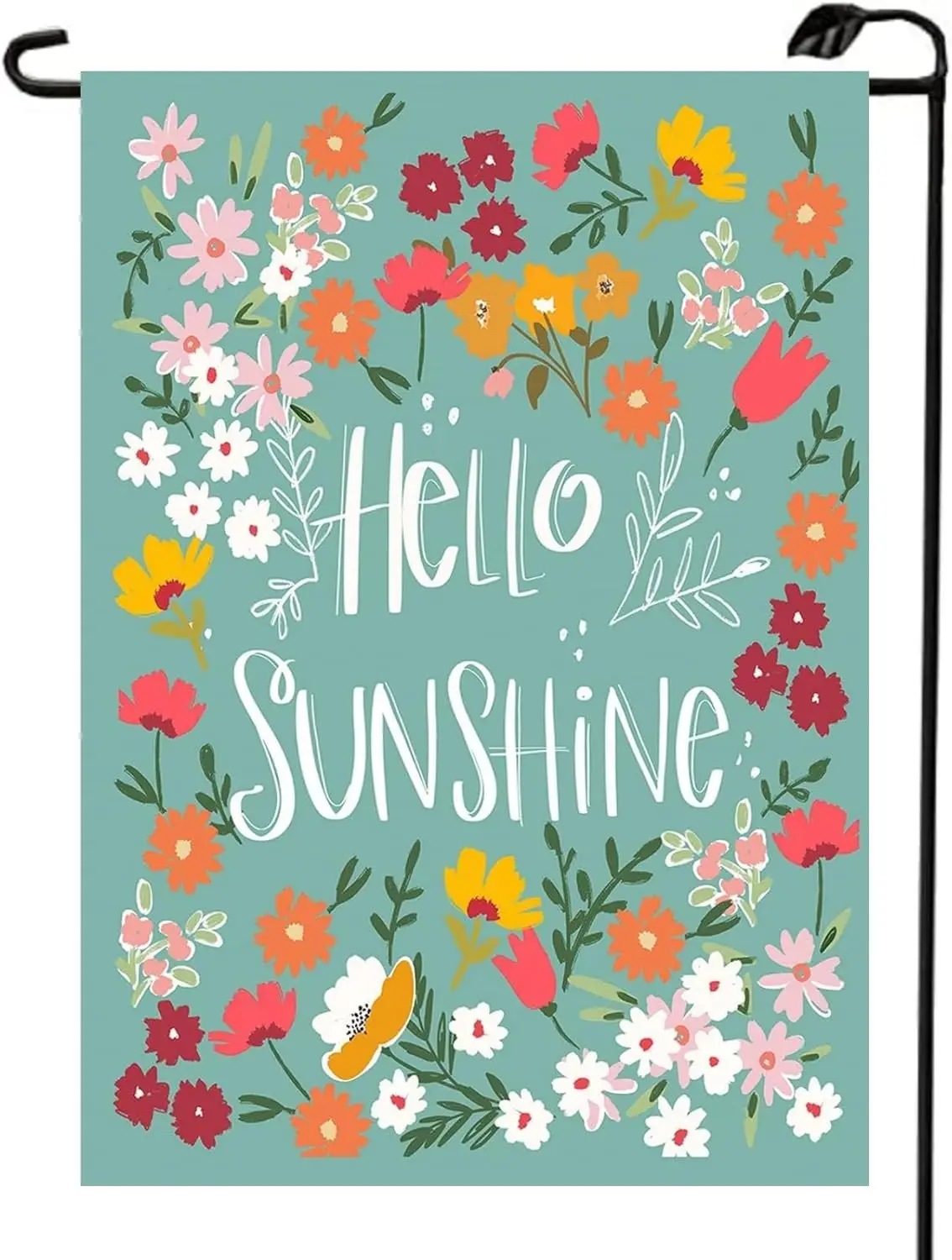 Spring Hello Sunshine Garden Flag 12x18 Inch Double Sided Summer Outdoor House Flower Flag Yard Decoration Flag CJ03