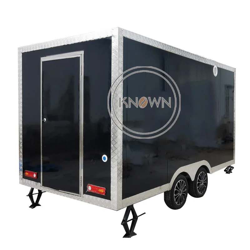 OEM Mobile Sale Street Food Shop Gelato Cart Mini Trailer Halal Vegan Food Truck with Big Sliding Windows For Sale in USA