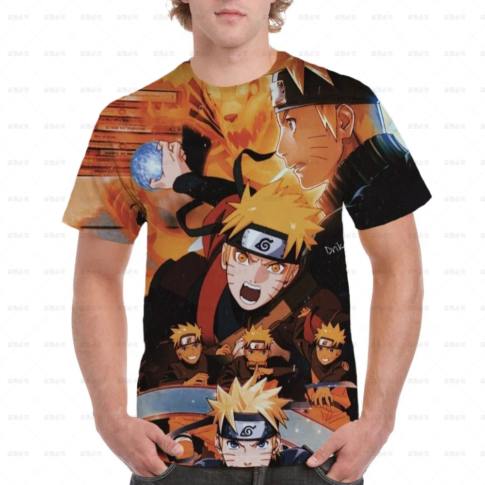 2025 جديد الصيف الرجال جديد ثلاثية الأبعاد طباعة تي شيرت انمي ياباني ناروتو الجولة الرقبة الفتيان تي شيرت المرأة صبي فتاة الترفيه الرياضة تأثيري