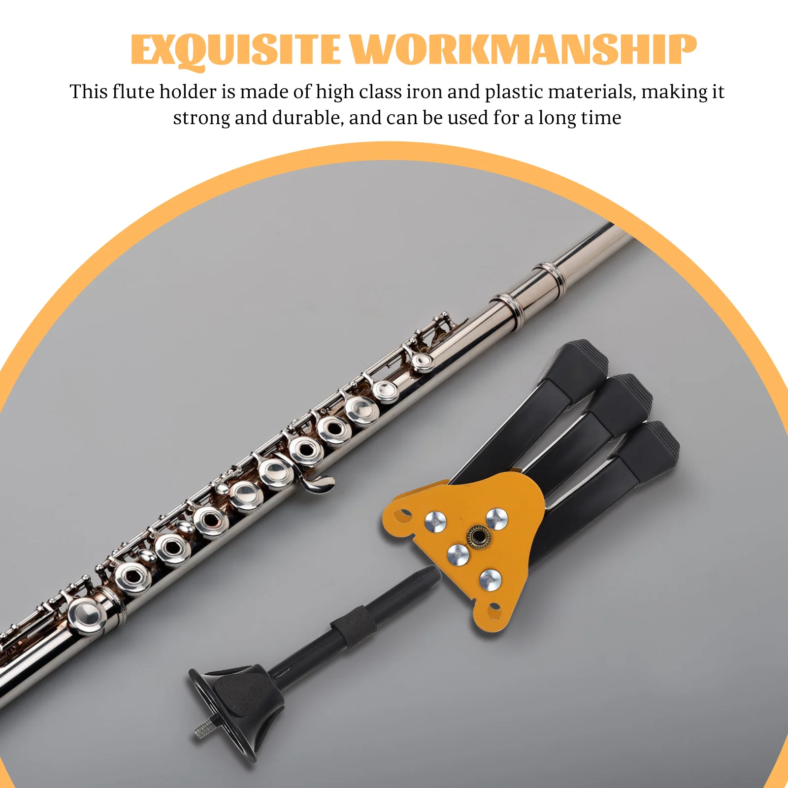 

Flute Stand Premium Material Clarinet Music Bold Tripod Desktop Holder Plastic Musical Instrument Display Portable