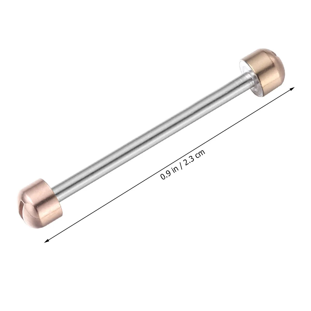 2Pcs Watch Strap Link Rod Repair Screw-in Rods for Watchmakers Band Connectors 20Mm Inner Diameter Rose Gold Watch Tube
