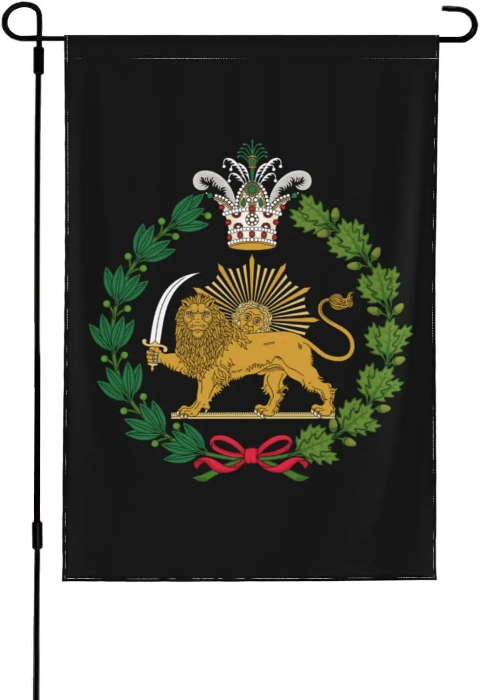 Persian Flag Iranian Lion Sun And Crown Iran Persia Garden Flag Double Sided Outside Yard Outdoor Decorative Flag KKZ
