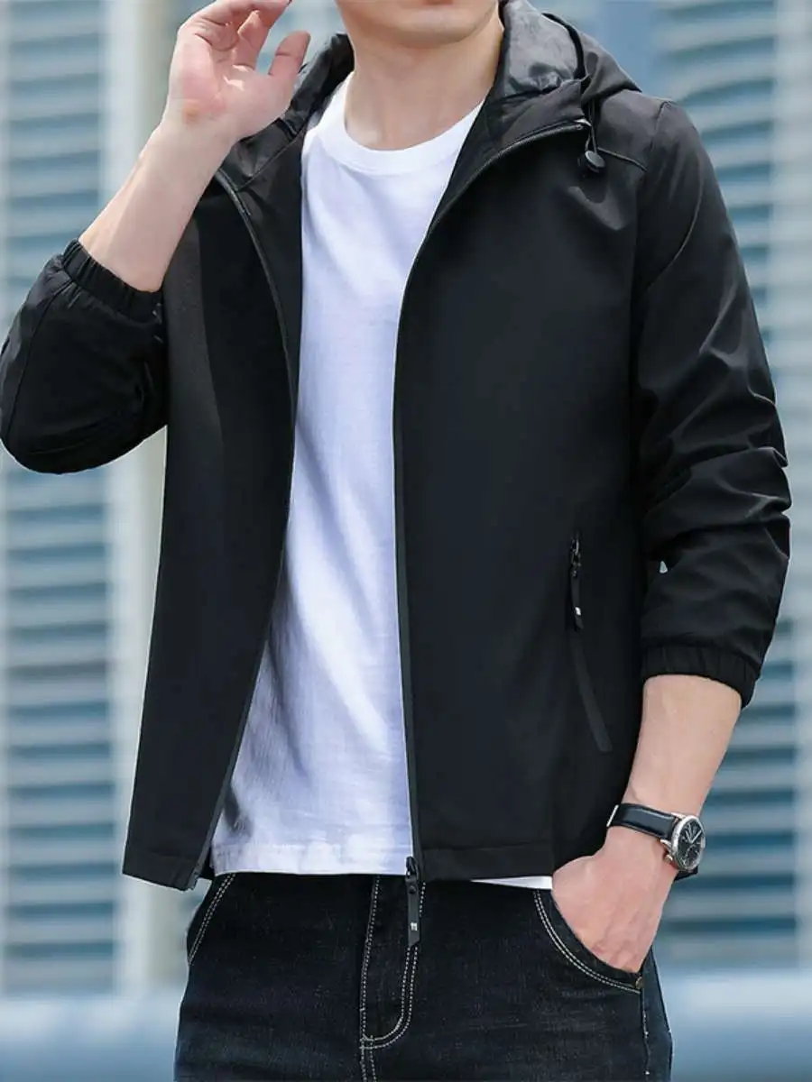 

Мужская толстовка с капюшоном на весну-осень, повседневная, свободного кроя, уличная одежда, для путешествий, удлиненная, особого широкого кроя