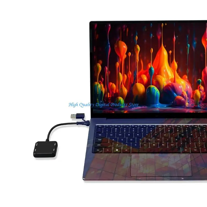 U2JE USB C Hubs Adapter met 3 USB3.0 + 1 Type C voor gegevensoverdracht en opladen