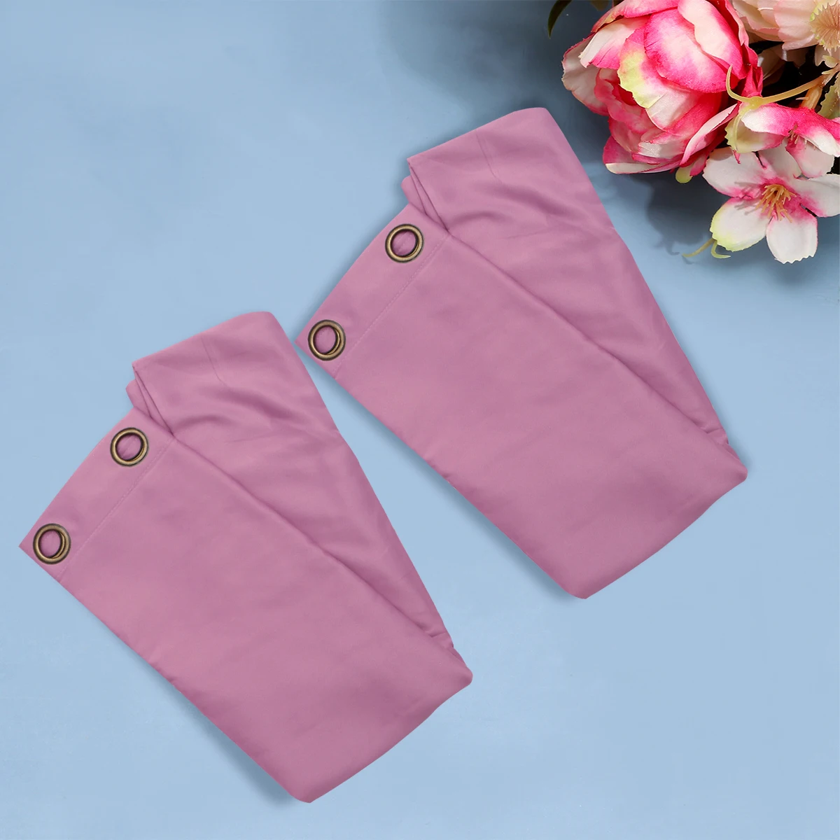 

2pcs Blackout Curtains Decorative Window Curtain For Home Living Room Bedroom Light Blocking Uv Protection Easy