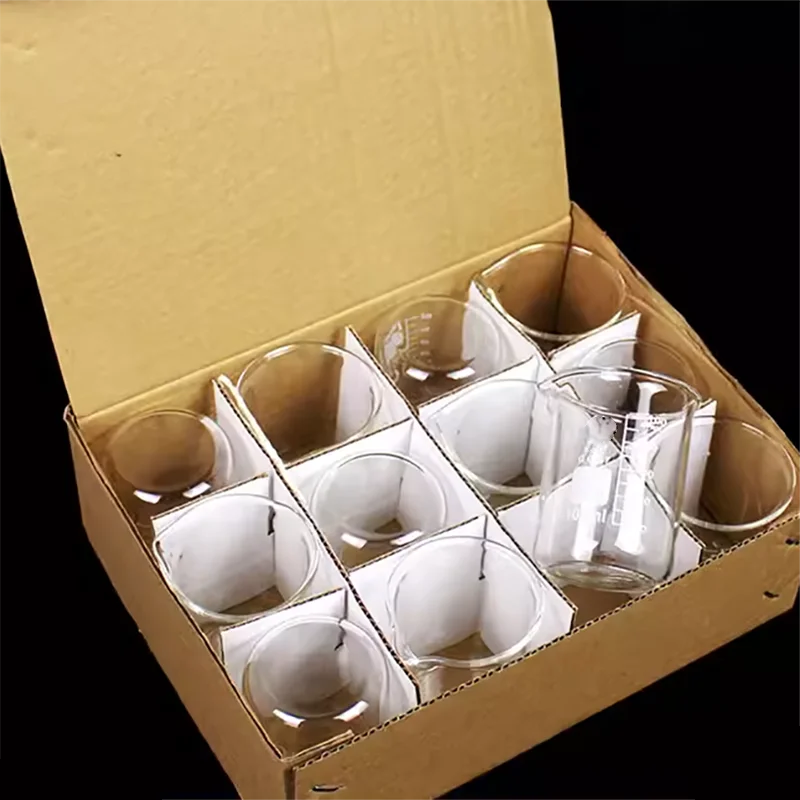 

Beaker box of glass beakers 50 100 250 1000 2000ml with scale high temperature resistant materials laboratory