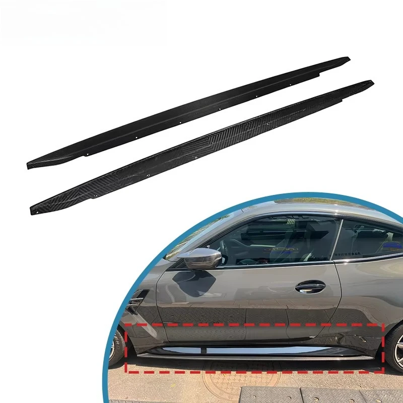 R44 Style Side Skirt Dry Carbon Fiber Extended Side Skirt  for M3 M4 G80 G82 2021+