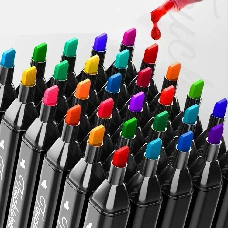 168 Colors Dual Tip Highlighter Marker Pen Set for Comic Art Sketch Graffiti Watercolor Korean Stationery Vibrant Coloring Pens