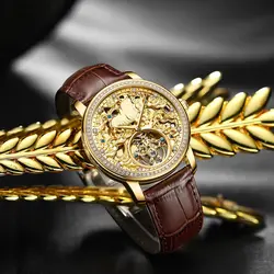 2022 New AILANG Top Luxury Watch Gear Tourbillon Watch Waterproof Diving Watch Men's Gold Watch Bracelet Automatic Winding