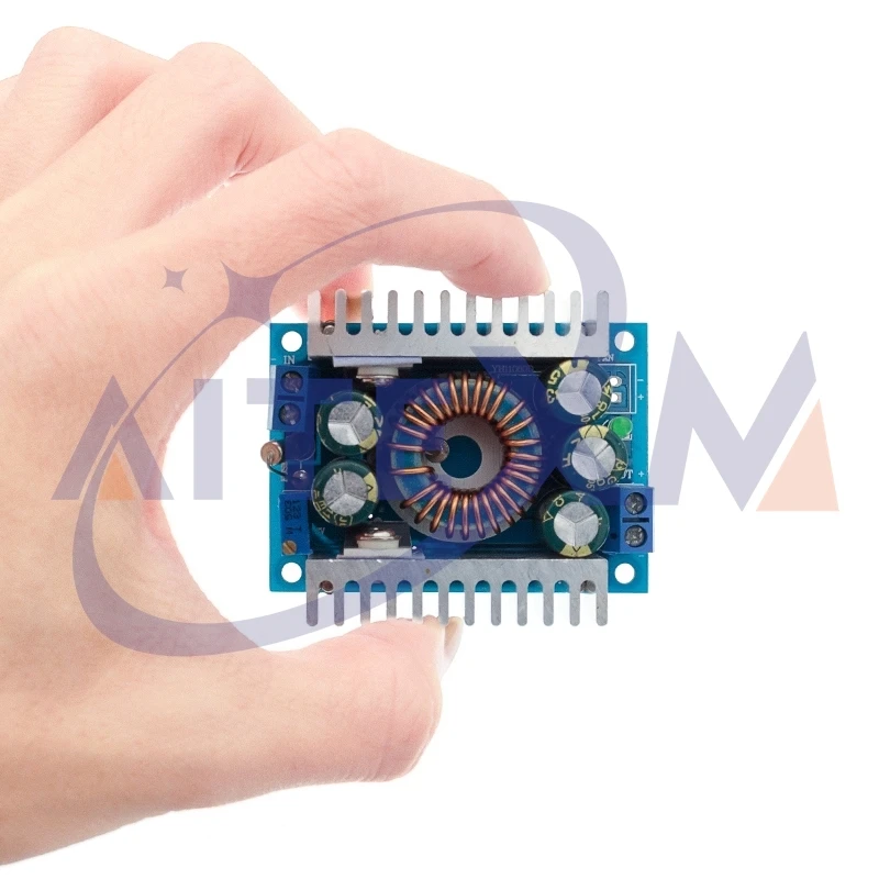 DC-DC Modul Step-Down Dapat Disesuaikan 12A Riak Rendah Daya Tinggi Modul Daya XL4016 Mobil Efisien 95%