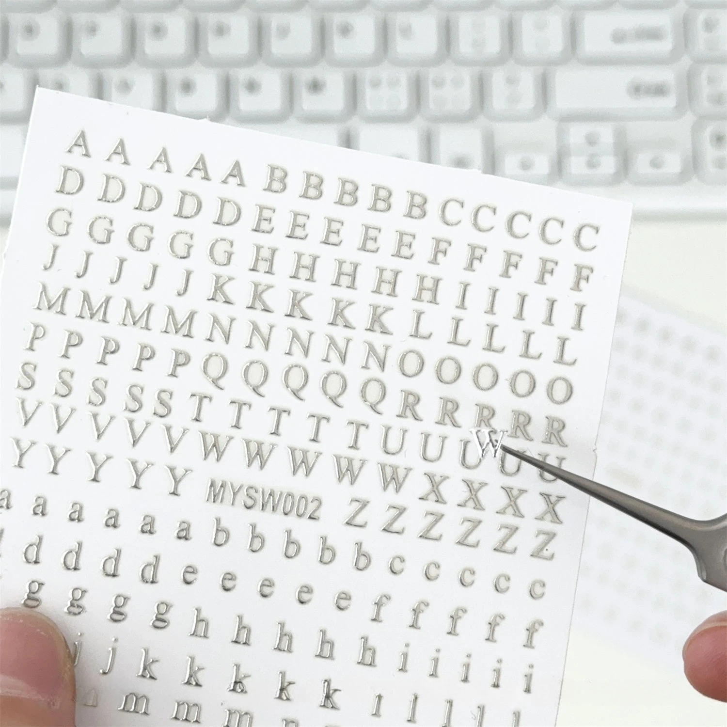 3pcs Metal Small 26 Alphabet Decor Stickers for Laptop Photocard Gold Silver Letter Craft Stickers Stationery Gift
