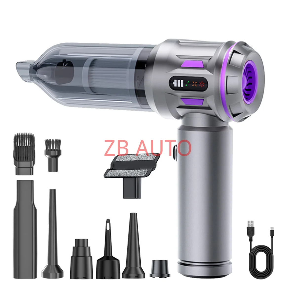 

Cross-border car vacuum cleaner high-power blowing and suction integrated small household rechargeable portable dust blower