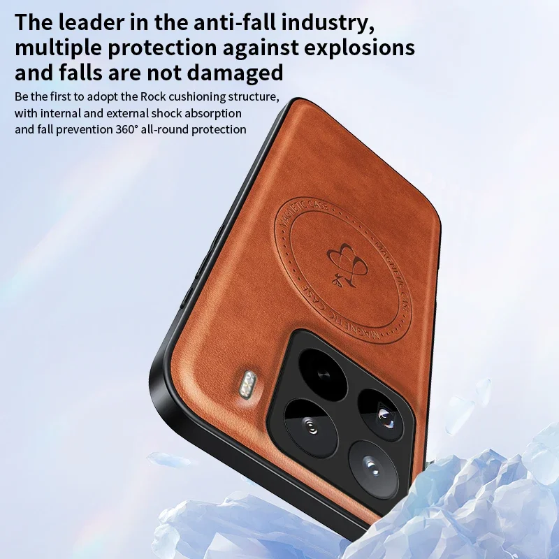 Luxury PU Leather Stand Phone Case For Xiaomi Mi 17T Pro 15T Pro Magnetic Cover For Magsafe Shockproof Full Camera Shell - view 2