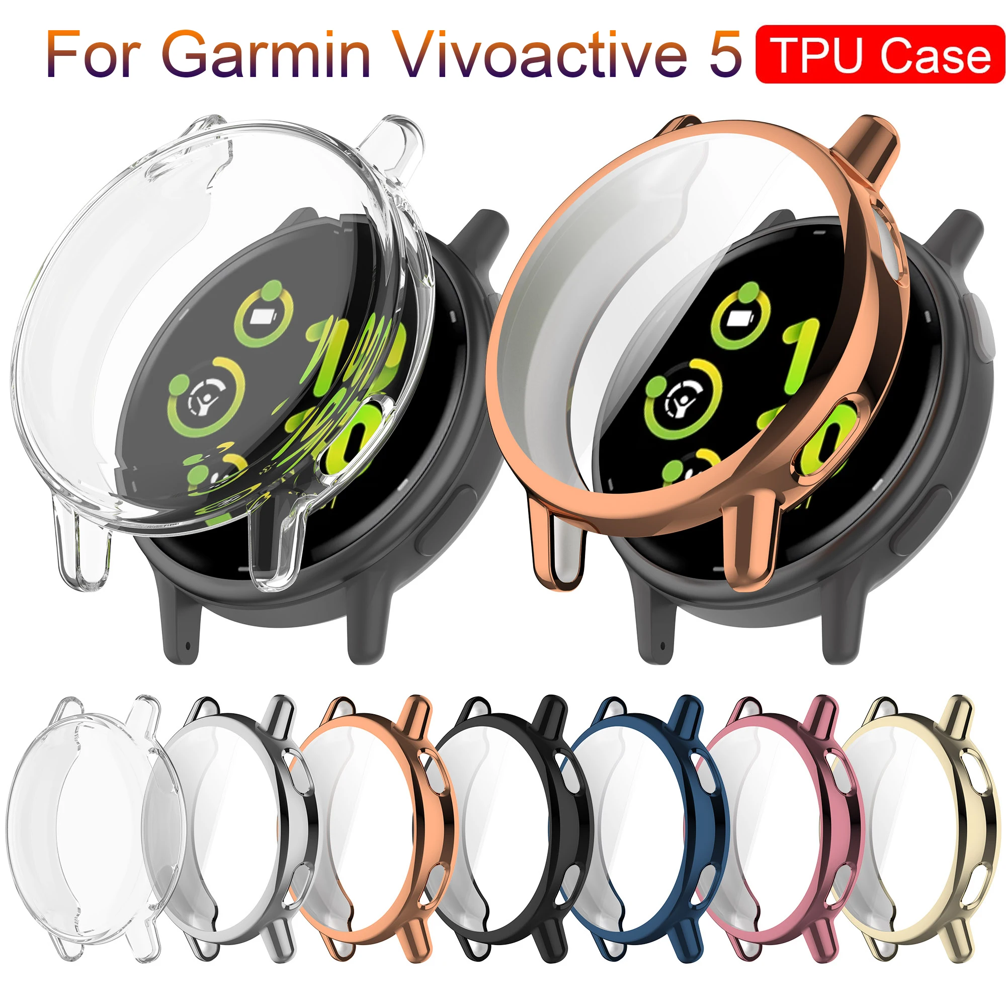 

Soft TPU Case for Garmin Vivoactive 5 Smart Watch Strap Cover Resistant Protective Bumper For Vivoactive5 Shell Accessories New