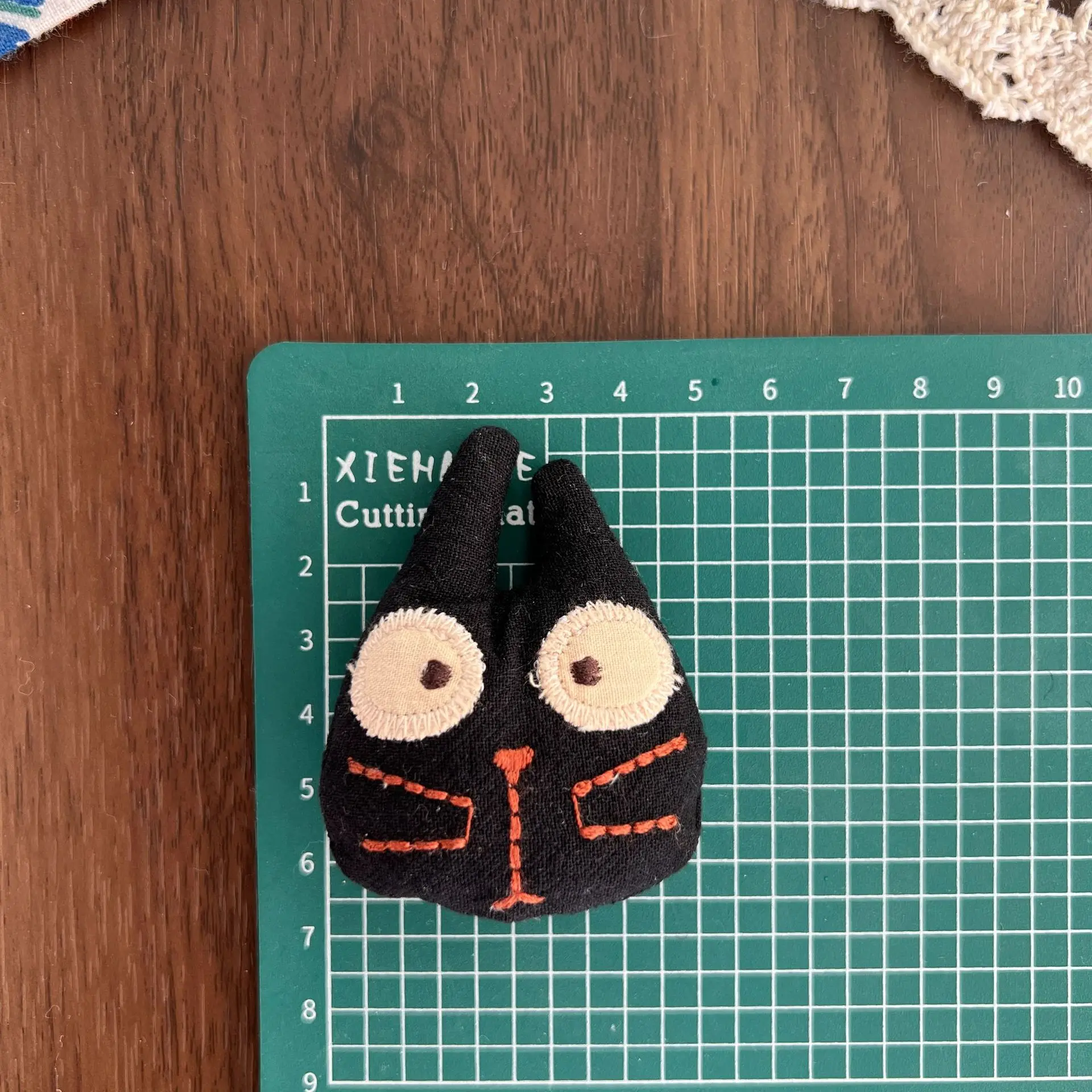 Brooch Pin DIY Craft Cute Cartoon Cat Cotton Filled Cloth Raised Hair Clip Supply Bag Charm Decoration Sweet Girl Lightweight