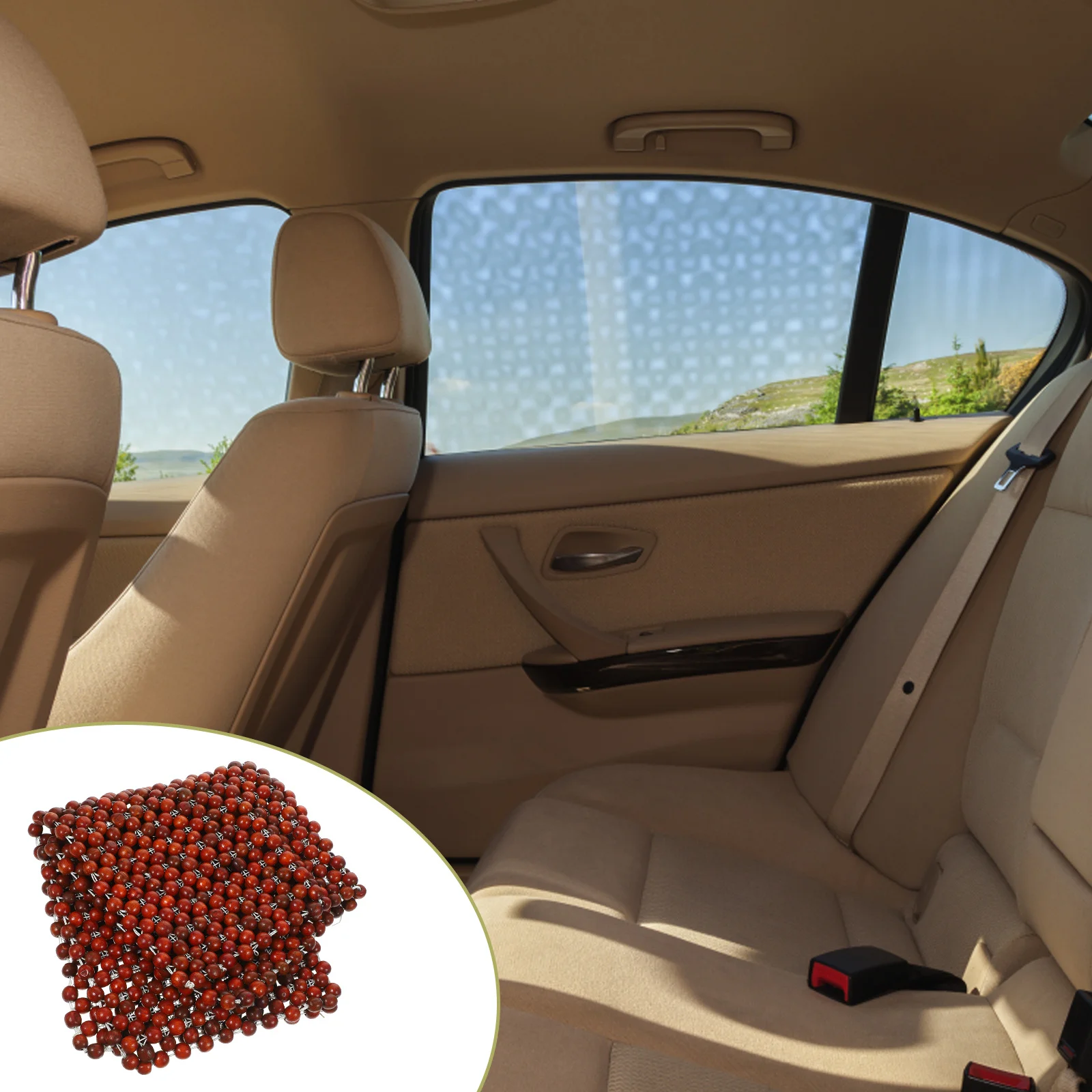 

1Pcs Breathable Wood Beads Seat Cushion Cool Summer Car Seat Pad Comfortable Durable Easy Install Exquisite Workmanship
