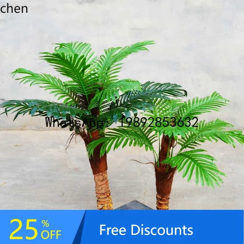 

Simulation Coconut Tree Green Plant Ornament Large Indoor and Outdoor Tropical Plant Landscaping Palm Tree