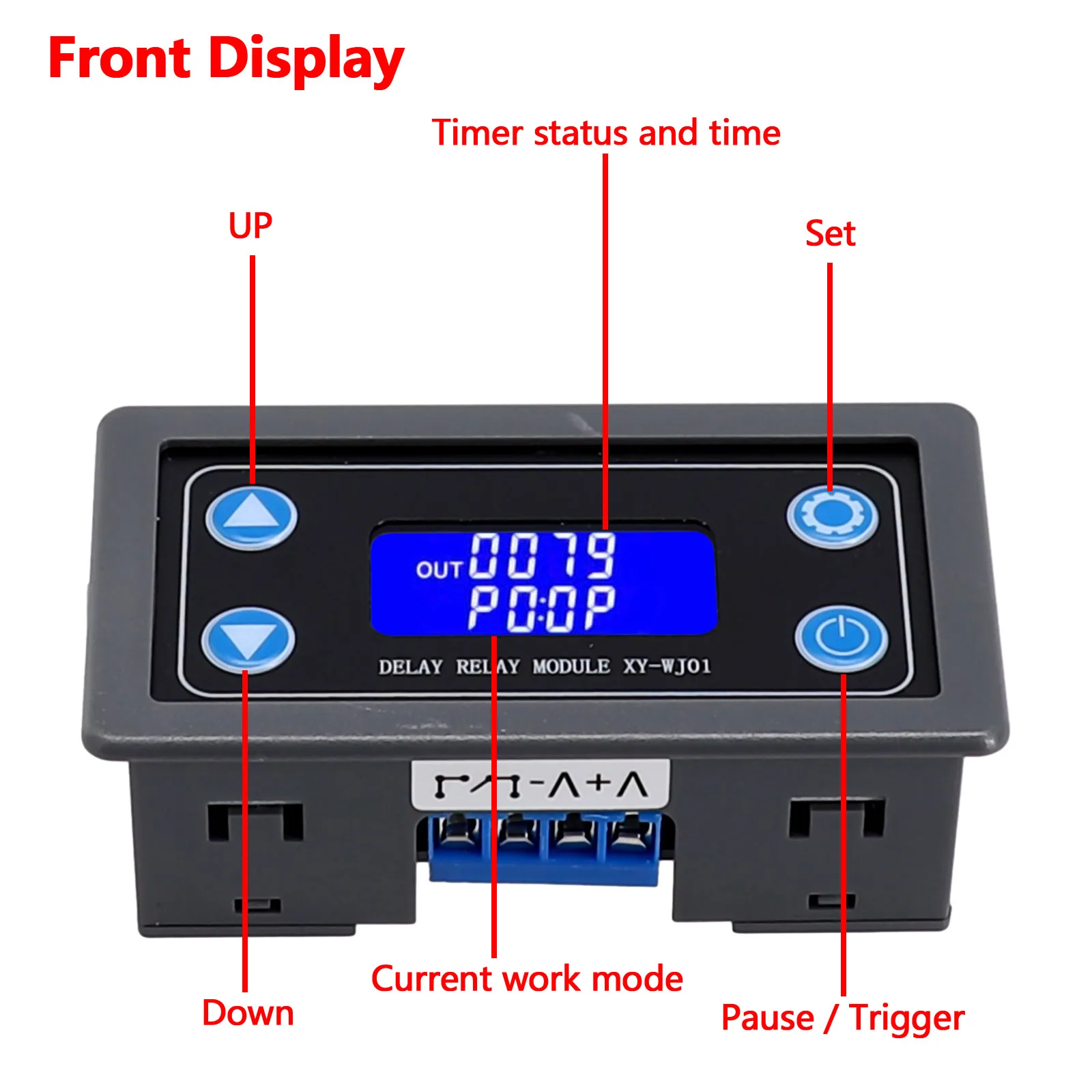 

Dual Display Delay Timer 6-30V Power Supply Time Delay Relay Module DC 12V Controller Board LCD Display Digital Timer Switch