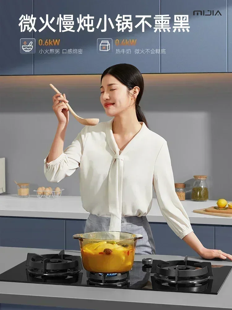 Embedded Household Natural Liquefied Gas Multi-Burner Stove - Three-Burner, Fierce Fire, Cooktop Gas Stove