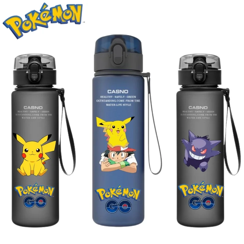 

Pokemon 560ML Water Cup Anime Portable Children's Cute Pikachu Plastic Cartoon Outdoor Sports Large Capacity Water Bottle Gifts