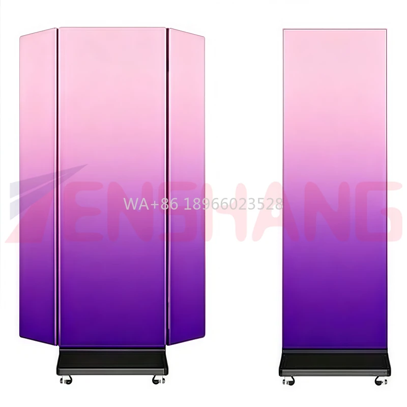 

Trifold 2 Sides WiFi-Controlled Indoor HD Digital LED Poster P1.8 P2 P2.5 P3 Floor Standing LED Display for Elevator Advertising