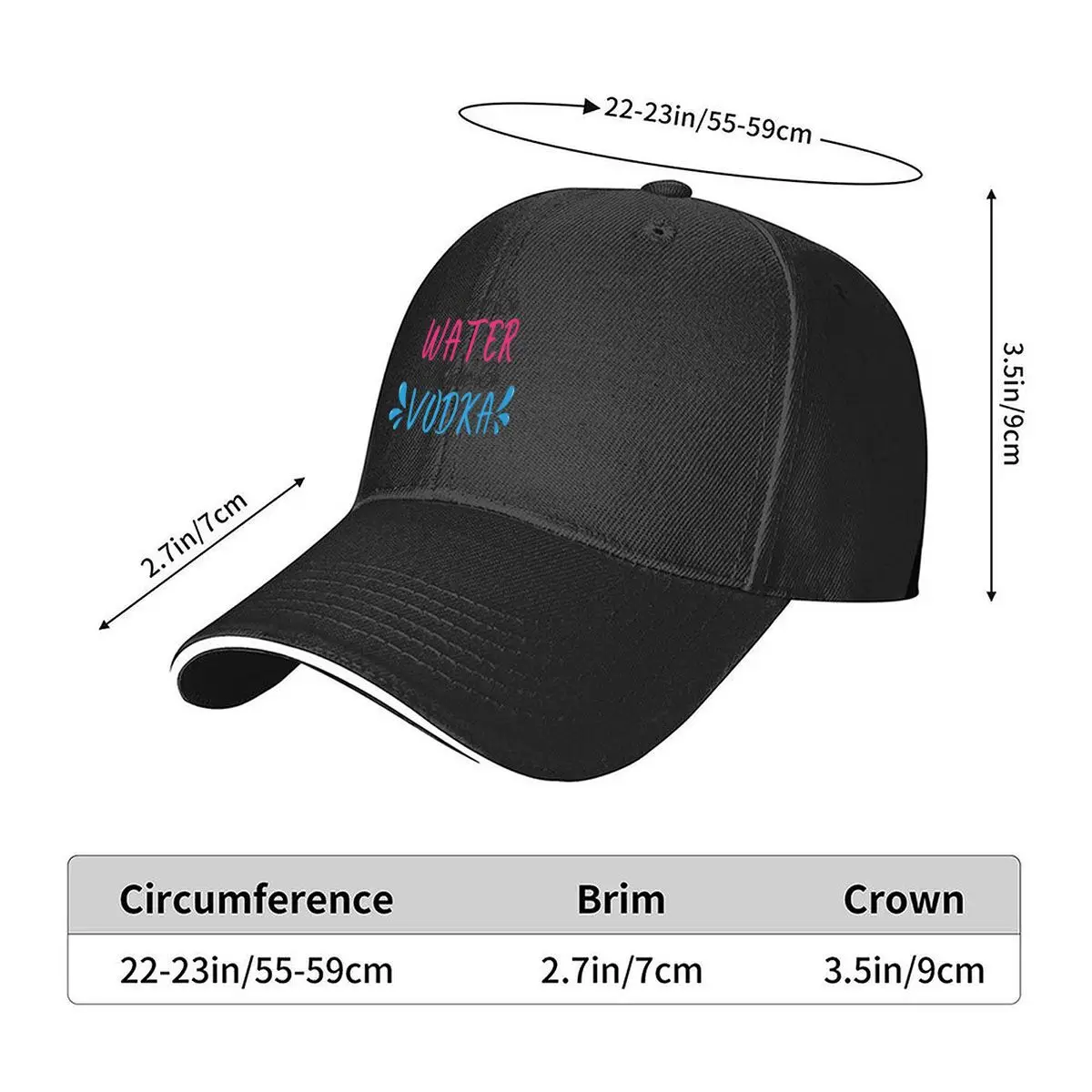 Might Be Water Might Be Vodka Sandwich Baseball Cap Outdoor Workouts Sun Hat