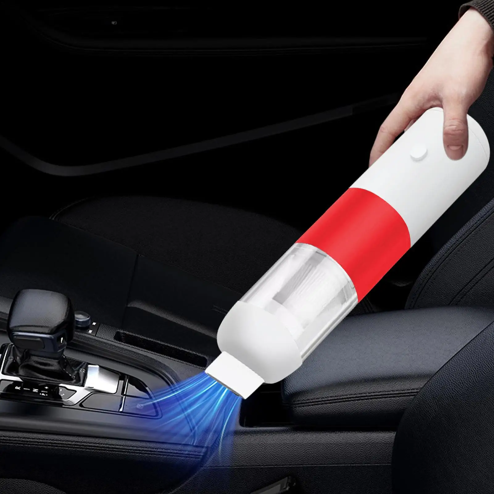 Vacuum For Car Rechargeable High Power Low Noise Car Vacuum Portable Cordless For Auto Air Vent Dashboard Home Office Desk