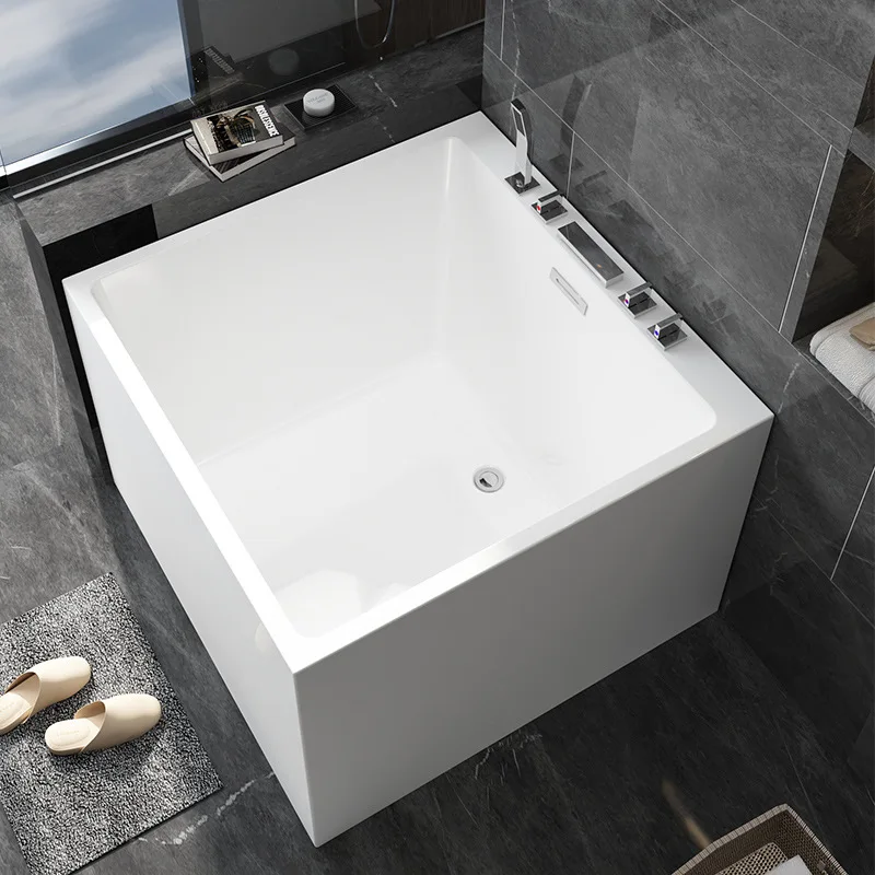 Square double large-size bathtub, independent B & B hotel villa bathtub