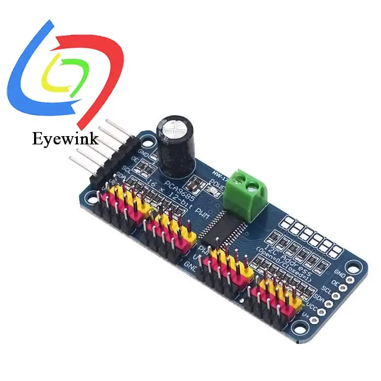 16 قناة PWM سيرفو محرك مجلس روبوت تحكم IIC واجهة نموذج مشغل PCA9685 لراسبيري بي