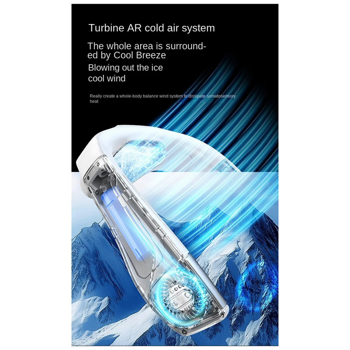 2026 New Upgrade Neck Air Conditioner Fans That Blow Cold Air Cooling Device Wearable Fan,5200mAh Battery Rechargeable Personal