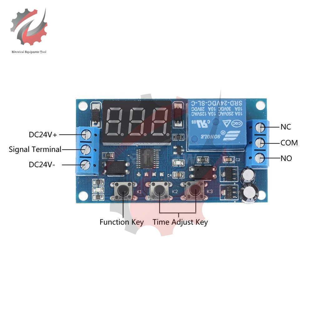 12V 24V LED Digital Display Automation Delay Relay Trigger Time Circuit Timer Control Cycle Adjustable Solid State Relay Module