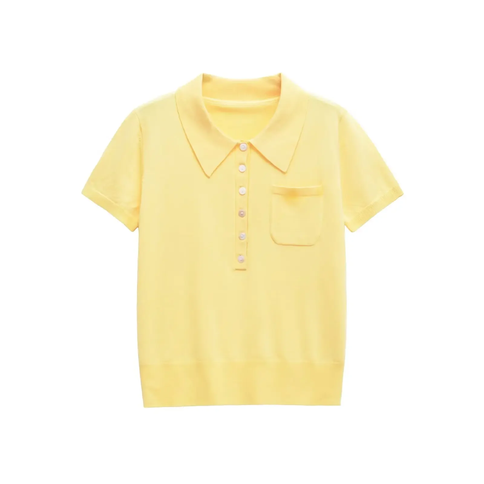 

2025 Summer Women Yellow Knitted Sweater Jumper Pullovers AI0172