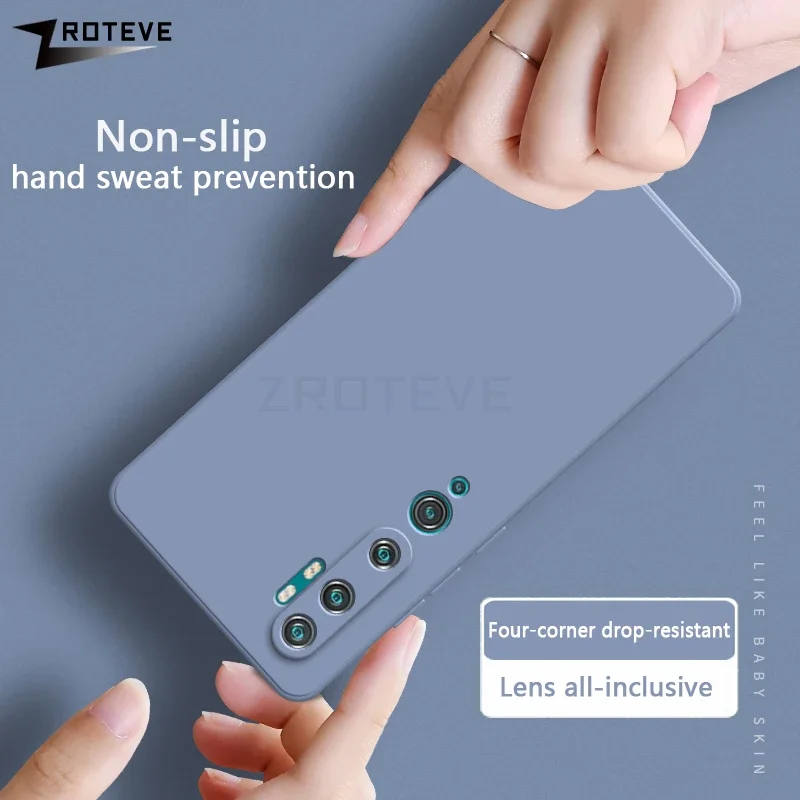 For Xiaomi Mi Note 10 Pro Case ZROTEVE Original Soft TPU Liquid Silicone Cover For Xiomi Note10 CC9 Pro Shockproof Phone Cases