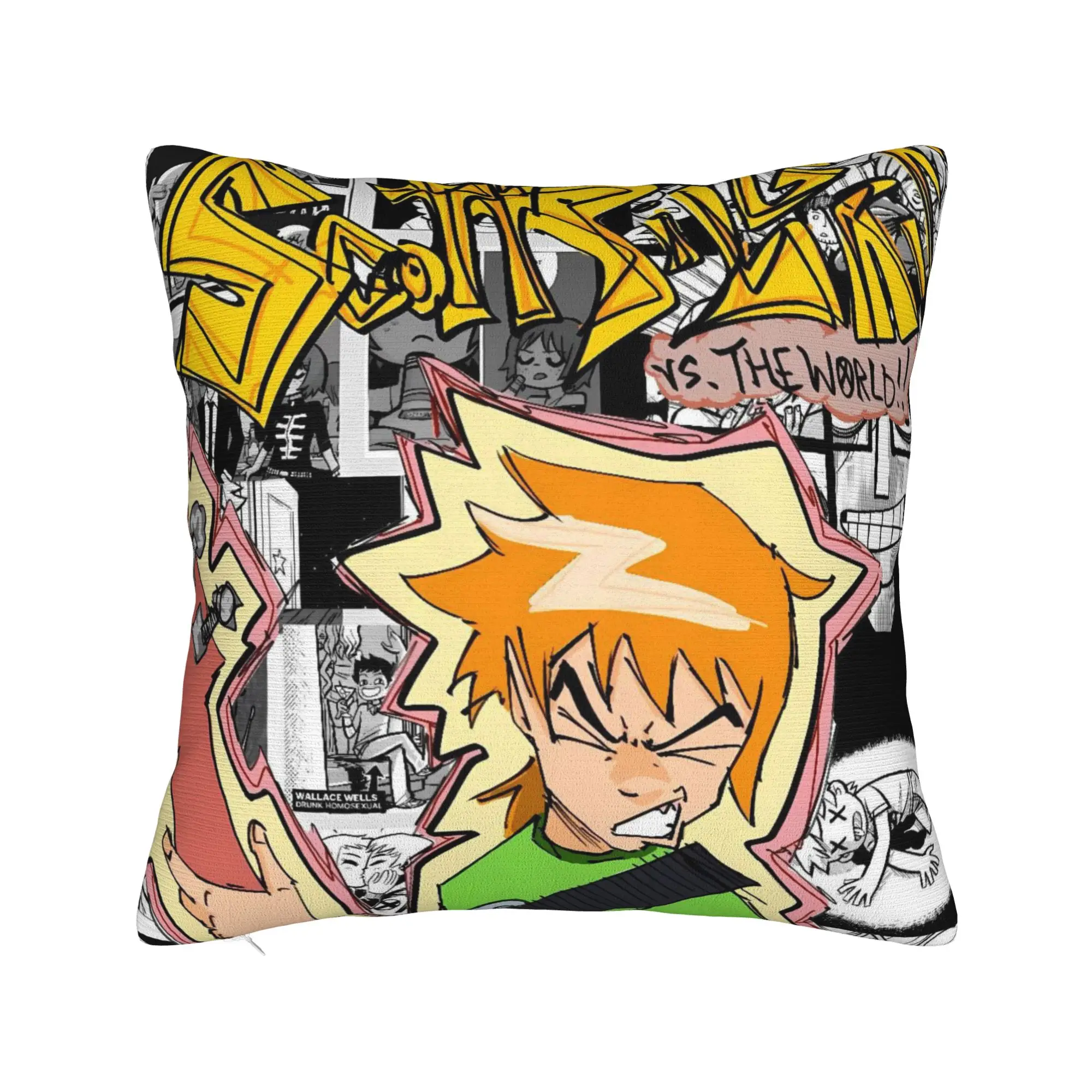 Scott Pilgrim Comic  Pillow Case  Soft Pillow Cover Morden Pillowcases For Chair Sofa Home Decor