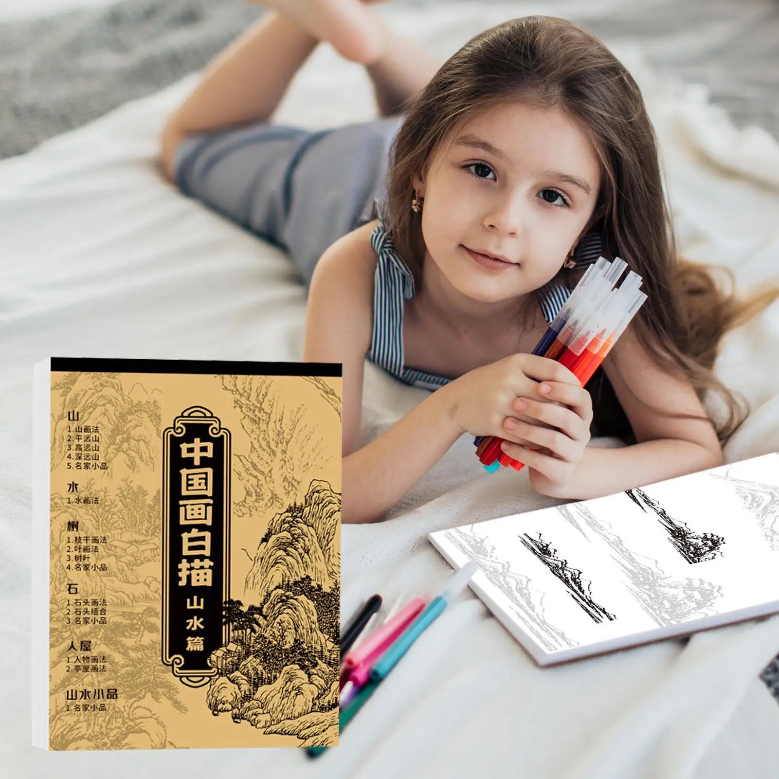 Quaderno di esercizi di carta per album di disegno di pittura cinese per la copia di calligrafia Quaderno di pratica di scrittura di schizzi cinesi per la scuola domestica