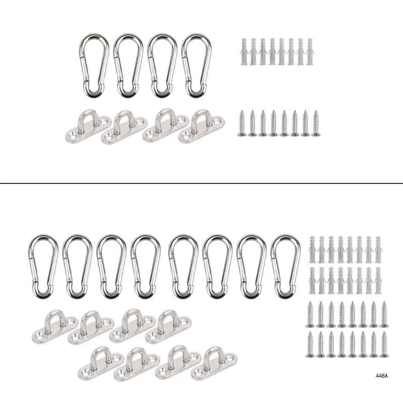 

Heavy Duty Metal Hook Eye Pad Plate Rings for Hammocks Marine Hardware