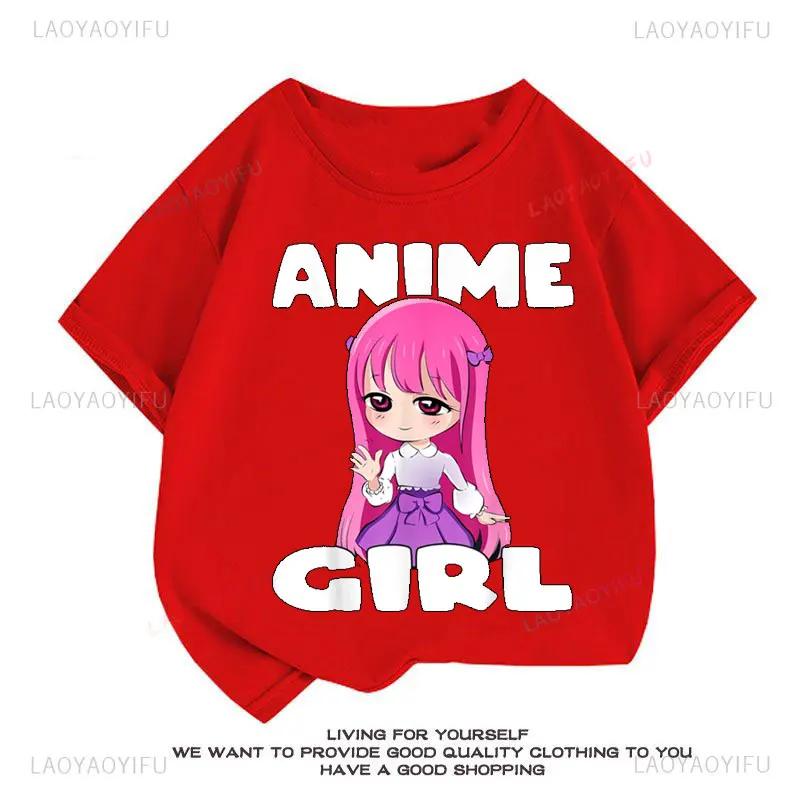 أنيمي فتاة عاشق للمراهقين مانغا Kawaii Otaku الجرافيك تي شيرت هايت الجودة 100% القطن شوجو فتاة نمط Y2k ملابس فتاة الهدايا #4