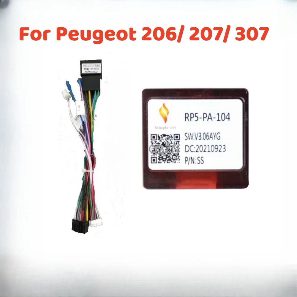 XP CANBUS Decoder Apdater RP5-PA-104 // PA-SS-01 Harness for PEUGEOT 206 207 307 Car Android GPS Radio