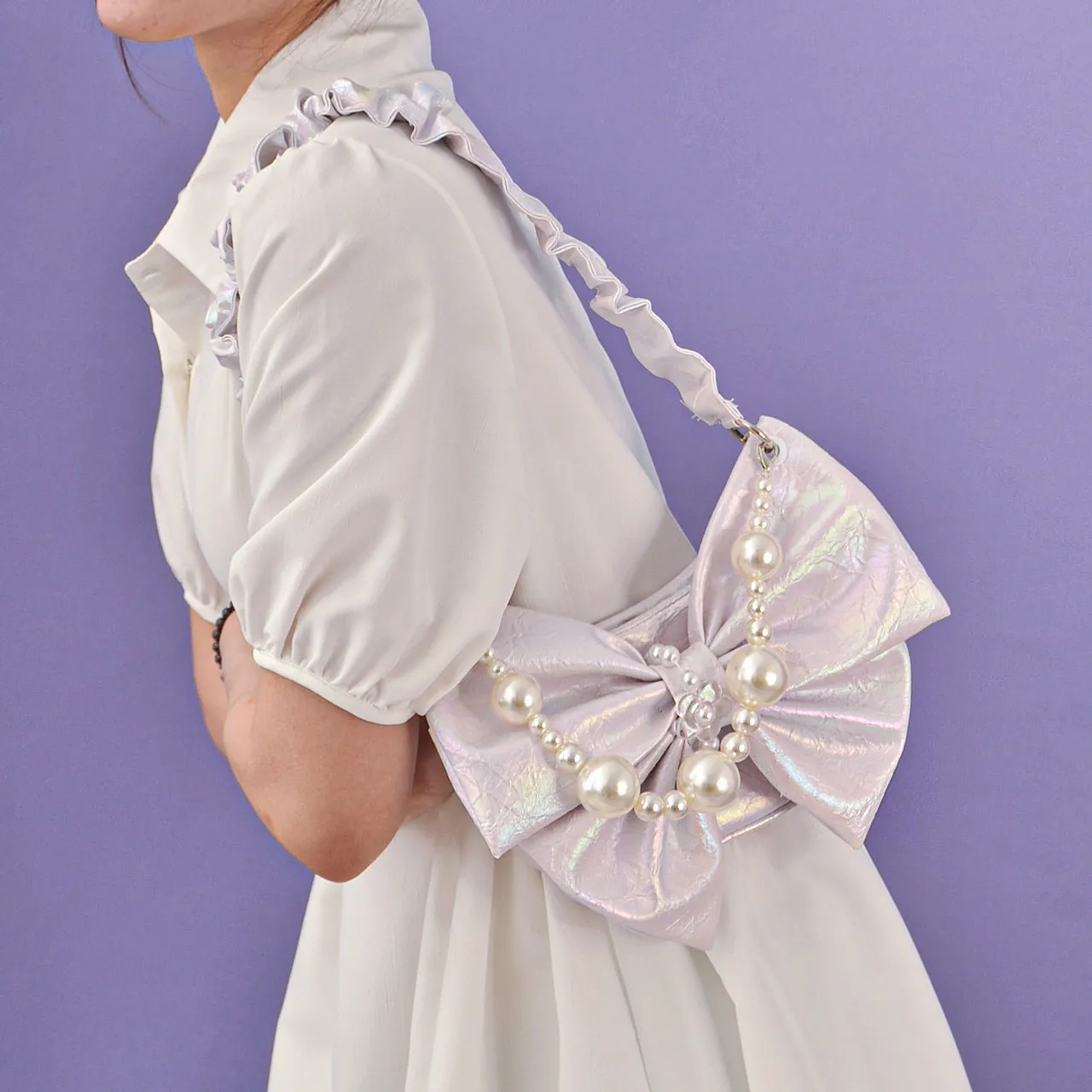 Original Bow Sweet Cool Bag Female Design Sense High Sense Pearl Crossbody French Underarm Bag Crossbody Bags for Women