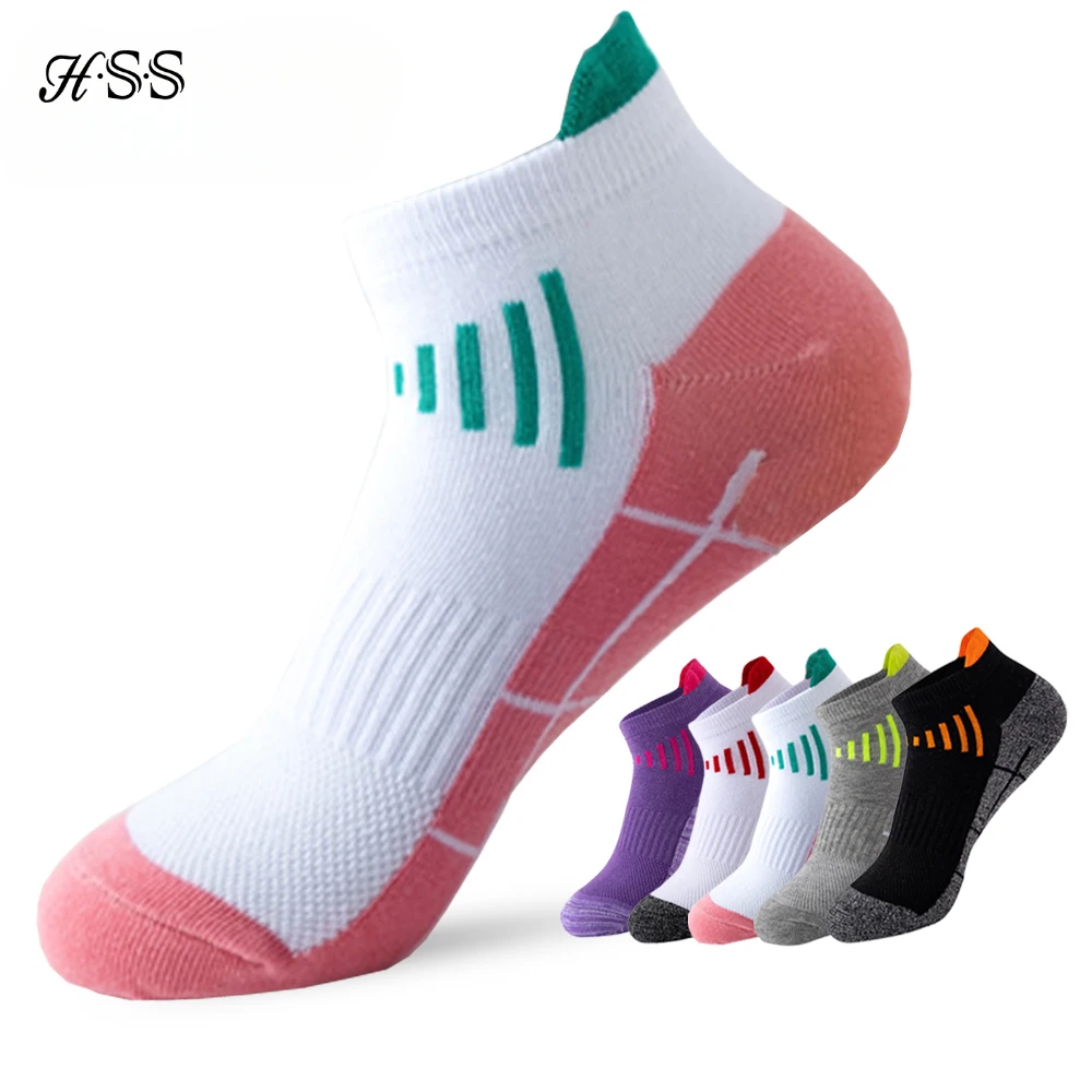 HSS Brand 3 paia/lotto cotone calzini sportivi da donna calzini da ciclismo atletici calzini alla caviglia da corsa traspiranti da basket all\'aperto