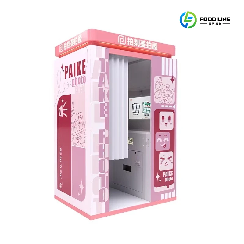 Commercial Korean-Style Red Beauty Camera Shopping Mall Display Online Ce Big Stickers Self-Service Coin Metal Customized