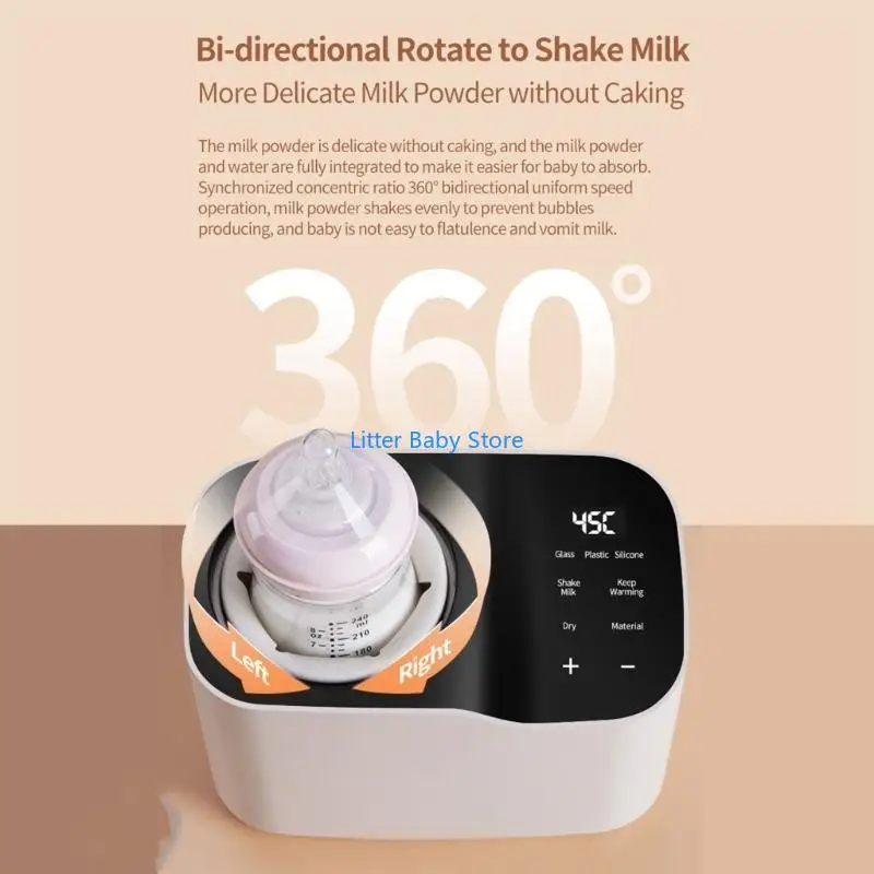 N80C Perangkat Kocok Susu Nyaman Desain Ergonomis Kumis Pemanas Mixer Susu Listrik untuk Pemberian Makan Nyaman & Efisien