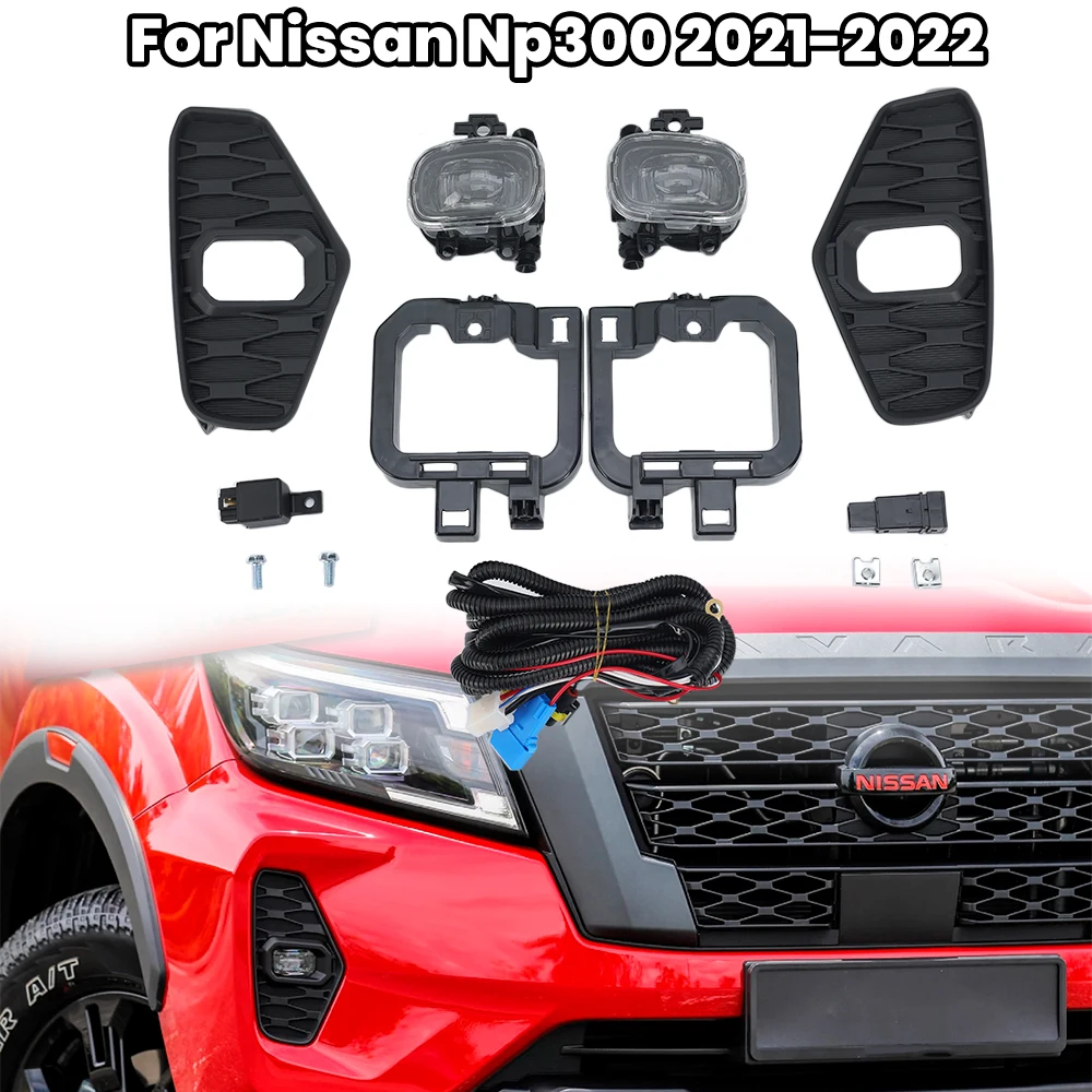 LED Fog Lamp foglights For Nissan Navara NP300 Frontier 2020 2021 2022 headlight foglight cover frame wiring kit Driving Lamp