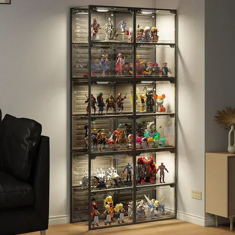 Assembleable Display Cabinet Home Ideal Action Figures Lego Models Blind Boxes Toy Blocks Storage Nordic Storage Curio Craft