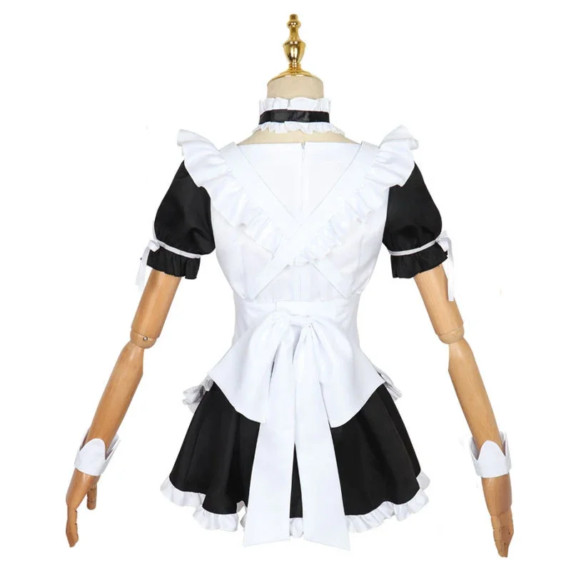 Anime Yosuga No Sora Cosplay Kasugano Sora Costume Women Girls White Maid Uniform Kawaii Lolita Dress For Halloween Party PA4699