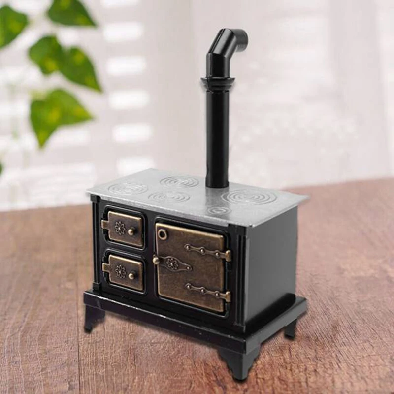 1PC 1:12 Scale Dollhouse Miniature Accessories Doll House Furniture Decoration Mini Stove Chimney Model Kitchen Toy