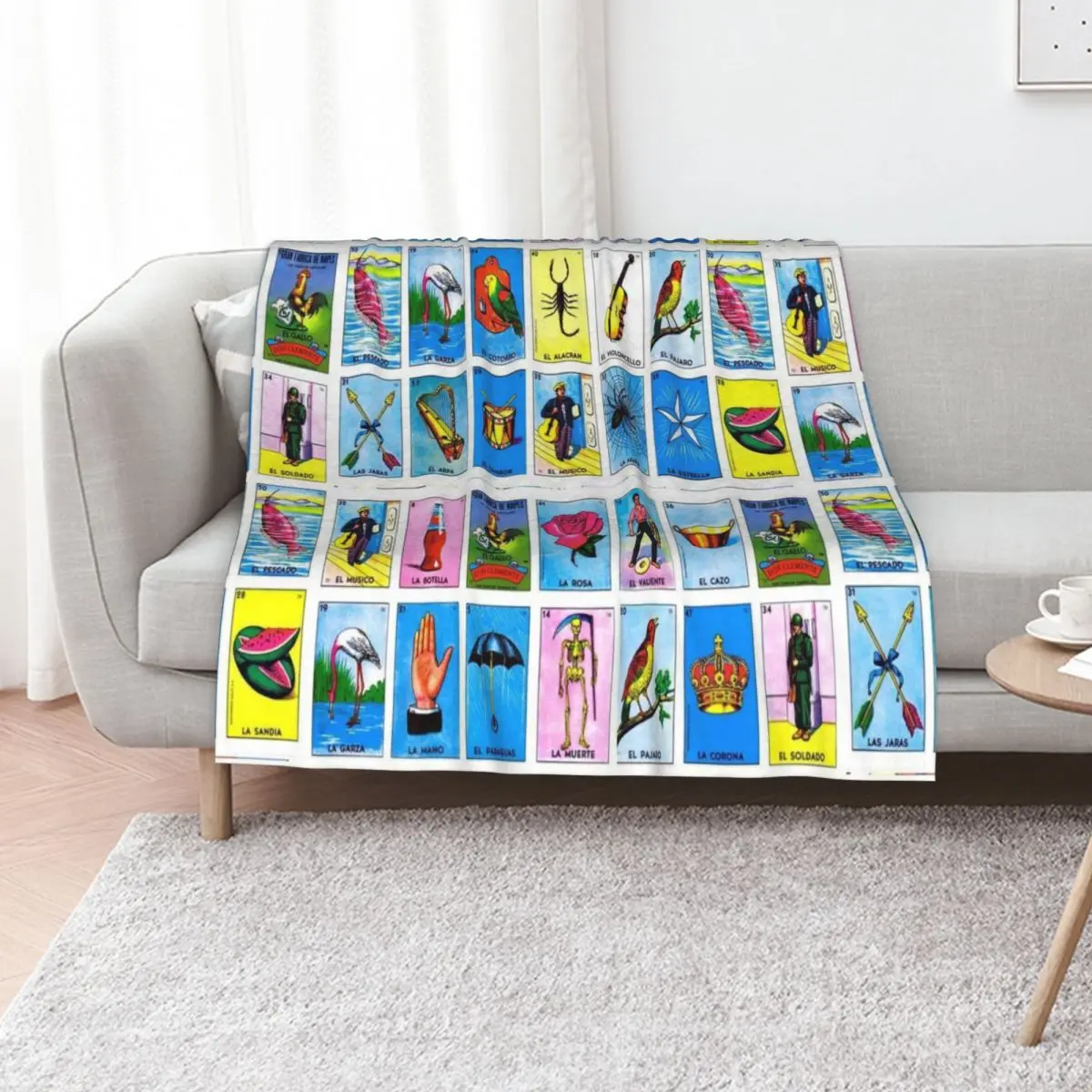 Lottery / Mexican Bingo Throw Blanket Sofa Thin Heavy Tourist Weighted Winter beds Blankets