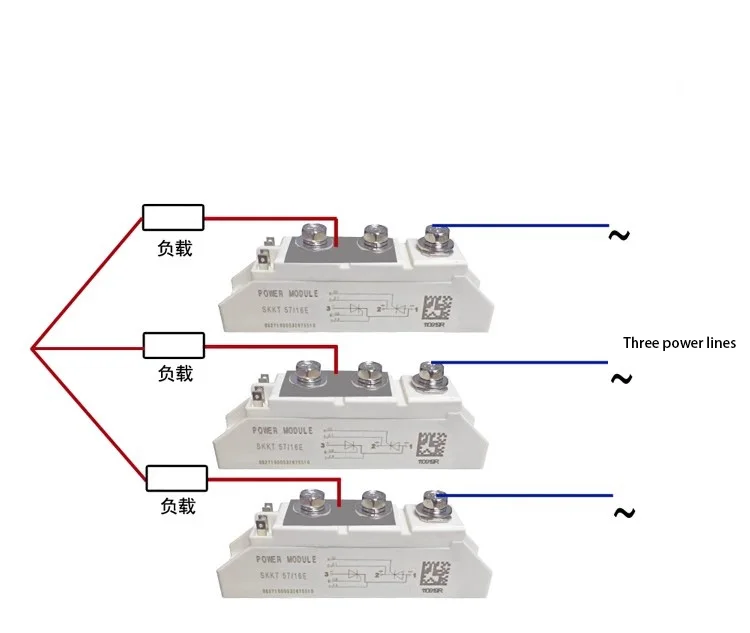 Thyristor Module SKKT106/16E 57/16E Power voltage regulation SKKH106A Thyristor 162A soft start